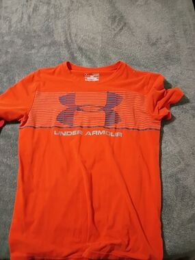 Under Armour Orange Athletic Tee with Logo